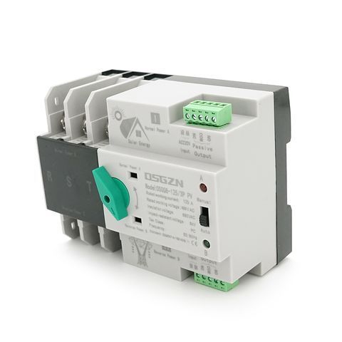 Автомат введення резерву (АВР) триполюсний OSGQ8-125/3P PV, 230V/125A на DIN-рейку для сонячних систем OSGQ8-125/3P PV фото