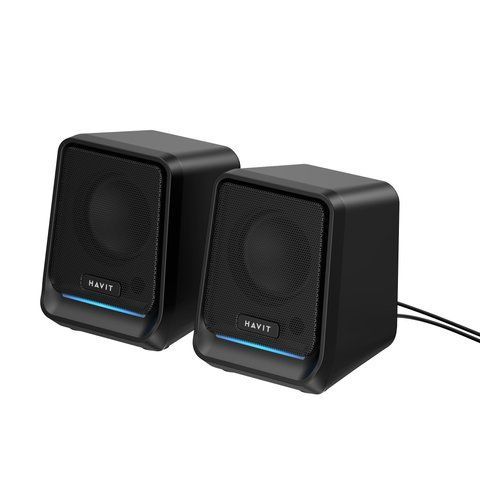 Стерео колонки HAVIT SK767 USB 10W RGB Black 29405 фото