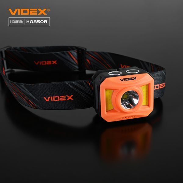 Налобний світлодіодний ліхтарик VIDEX VLF-H085-OR 400Lm 5000K 27529 фото