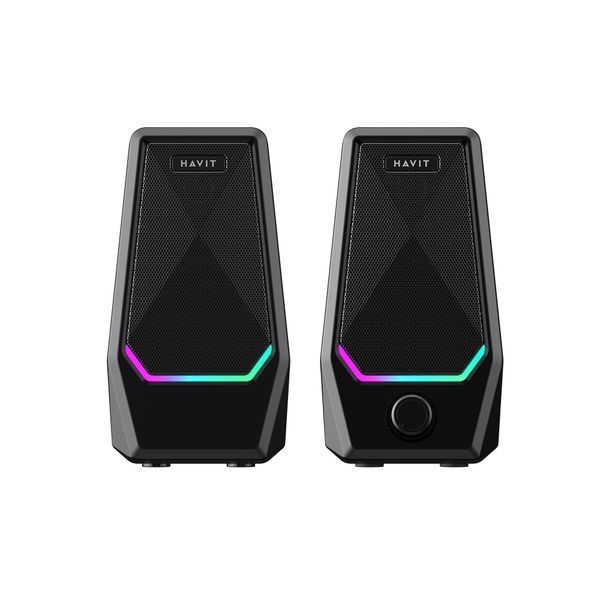 Стерео колонки HAVIT SK768 USB 10W RGB Black 28644 фото