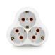 Розетка трійник з заземленням AK303, White, Q10 AK303 фото 3