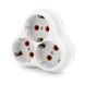 Розетка трійник з заземленням AK303, White, Q10 AK303 фото 2